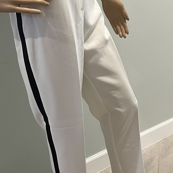 Trina Turk Norikko 2 White Pants With Black Stripe Size 12 NWT - Picture 2 of 16
